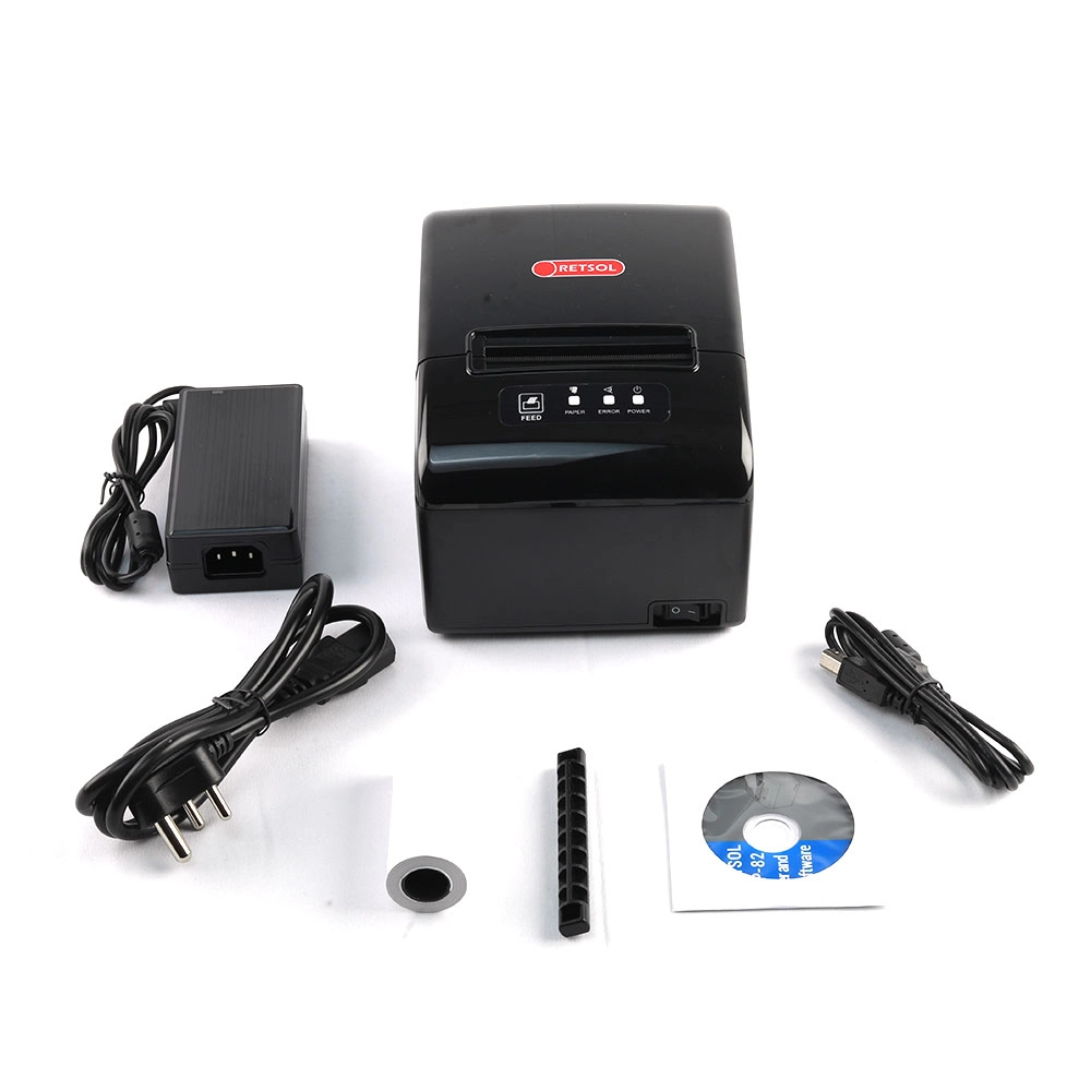 Retsol RTP-82UE Thermal Receipt Printer Black | White view 3